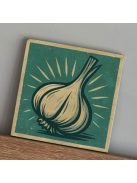 Retro food tábla - fokhagyma - felakasztható betonkép