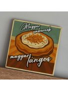 Retro food tábla - lángos - felakasztható betonkép