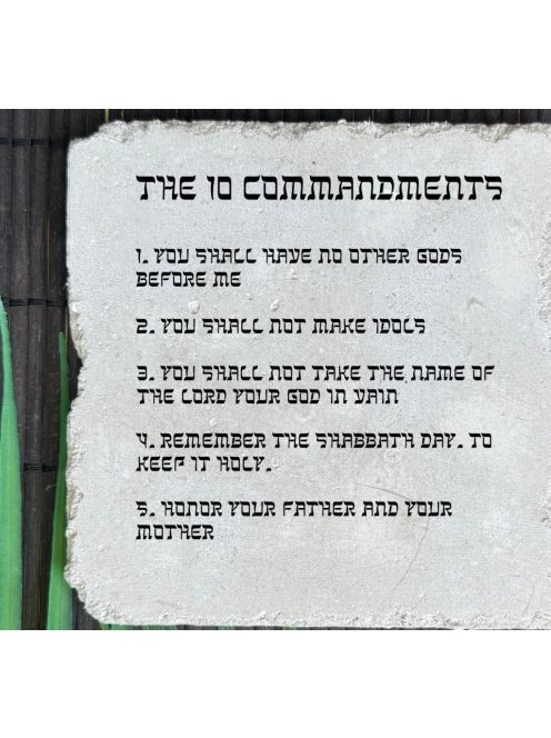 The 10 Commandments/ 10 parancsolat - felakasztható betonkép - 2 db-os