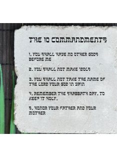   The 10 Commandments/ 10 parancsolat - felakasztható betonkép - 2 db-os